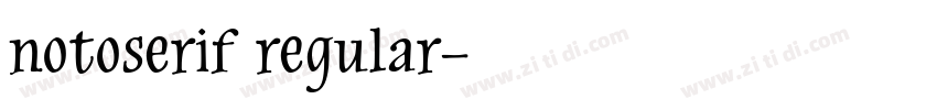 notoserif regular字体转换